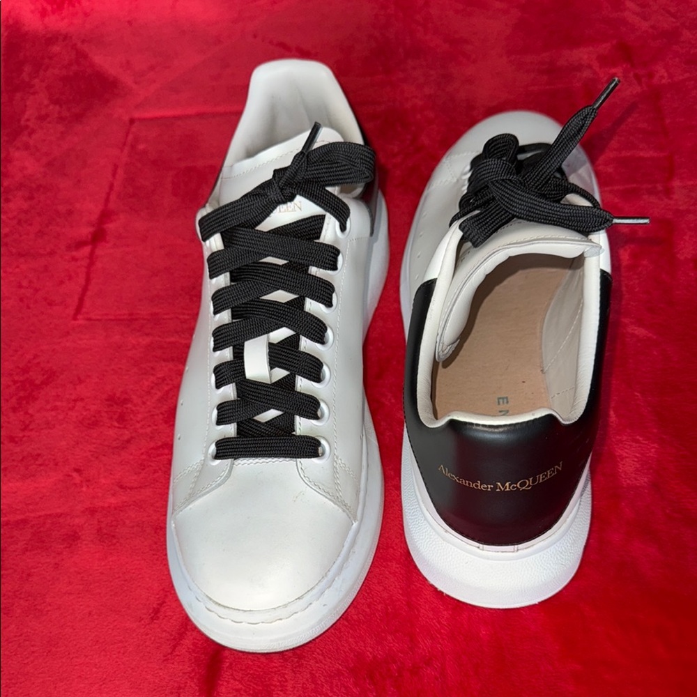 Alexander McQueen White and Black Men's Sneakers